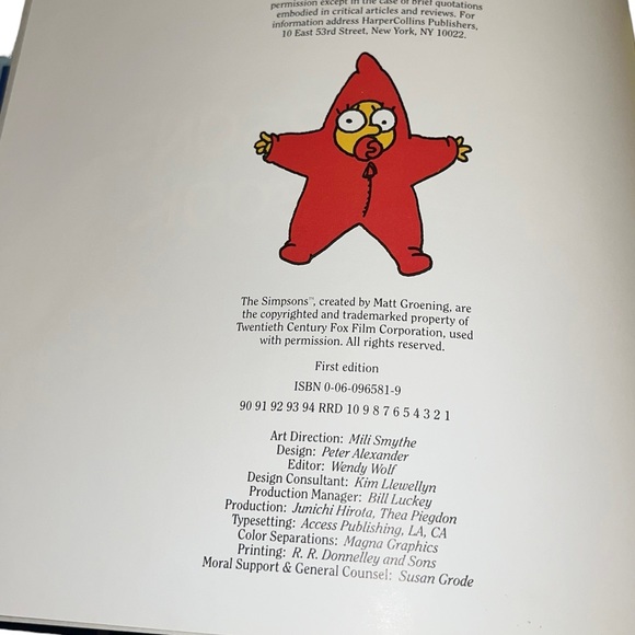 VINTAGE "The Simpsons Xmas Book" By Matt Groening- Hardcover- First Edition Book - Picture 9 of 10